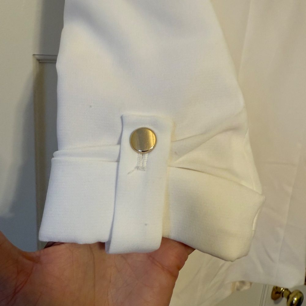 ZARA White Structured Blazer with Lapels – Size S (Brand New, $69.90 Retail) - Picture 5 of 9